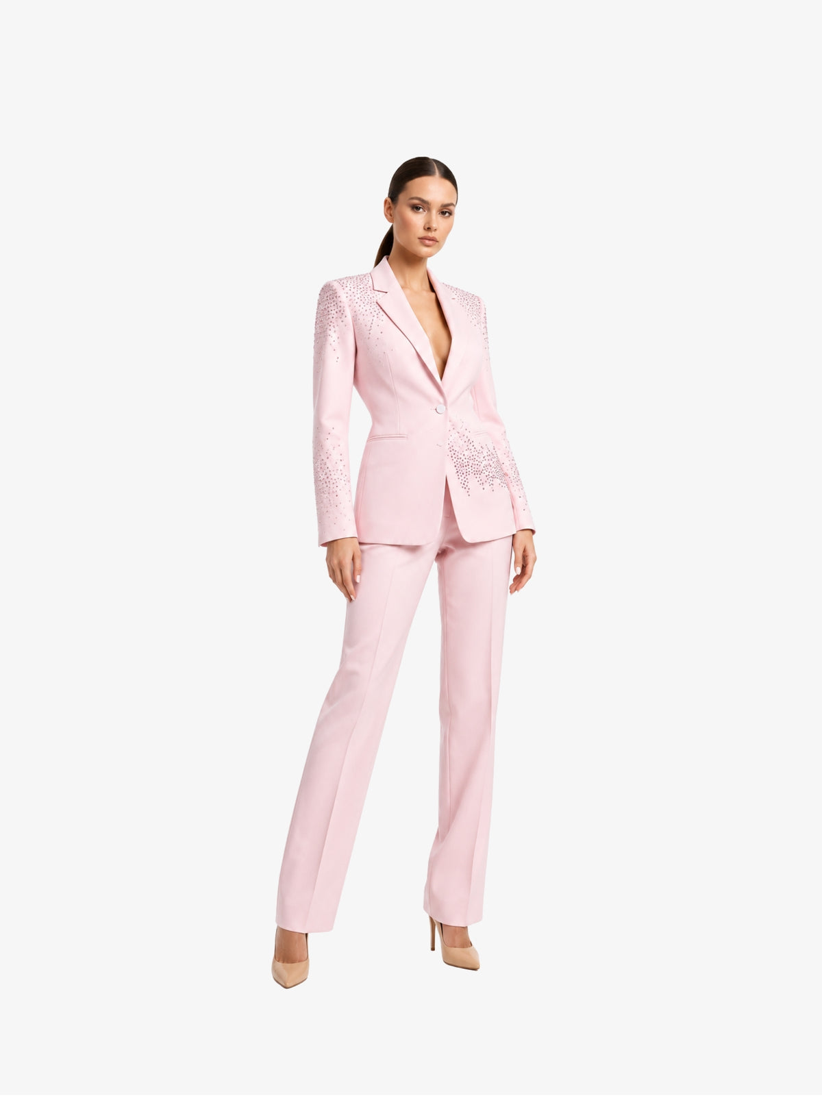 Costum Elegant “Rosalie”, Roz Pudrat