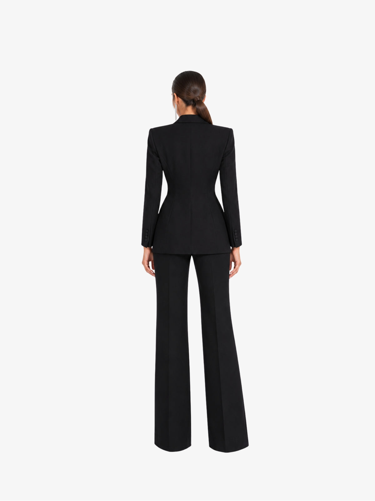 Costum Elegant “Isadora” cu brosa, Negru