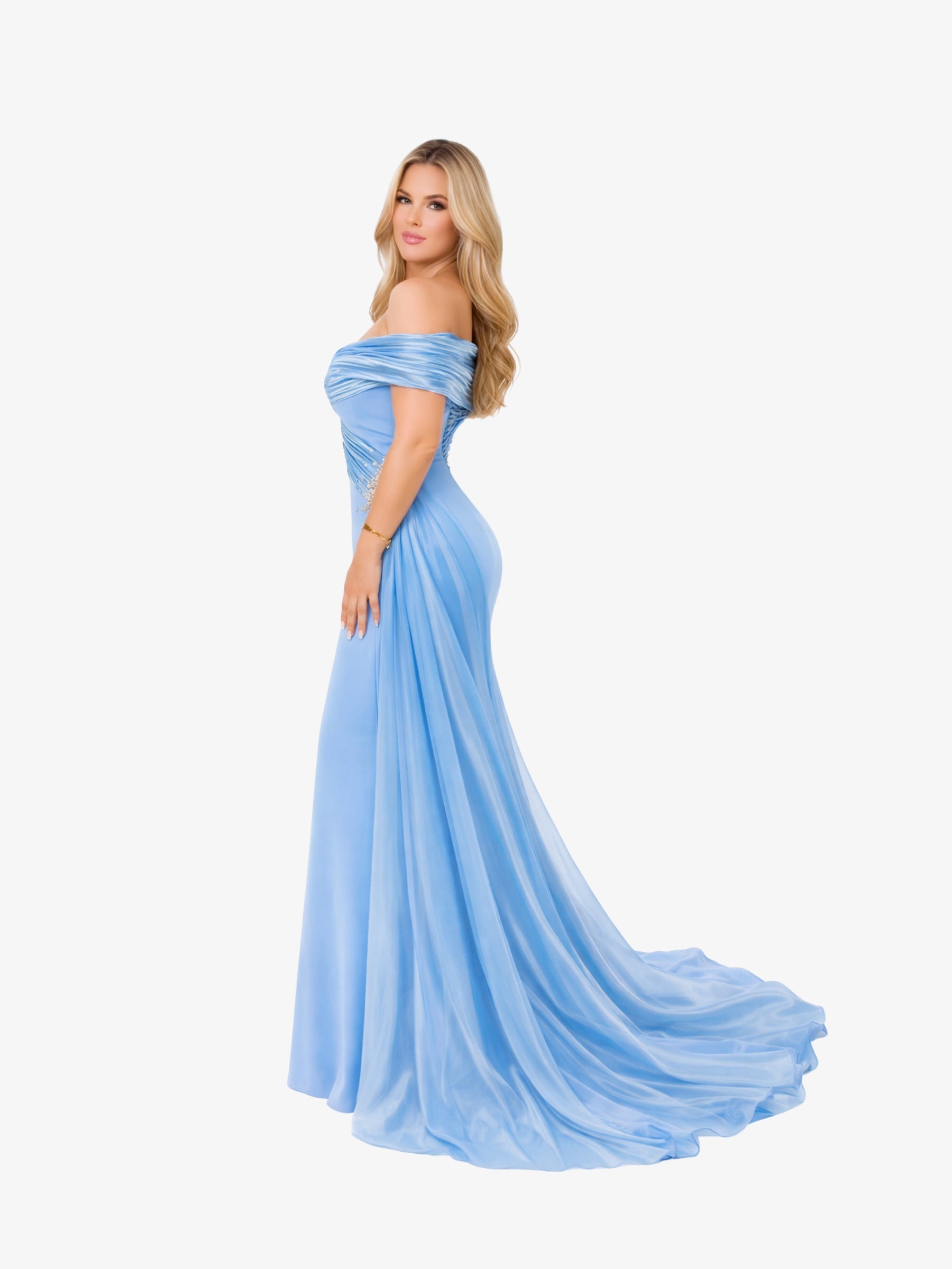 Rochie Lunga "Angelina Luxury", Albastra