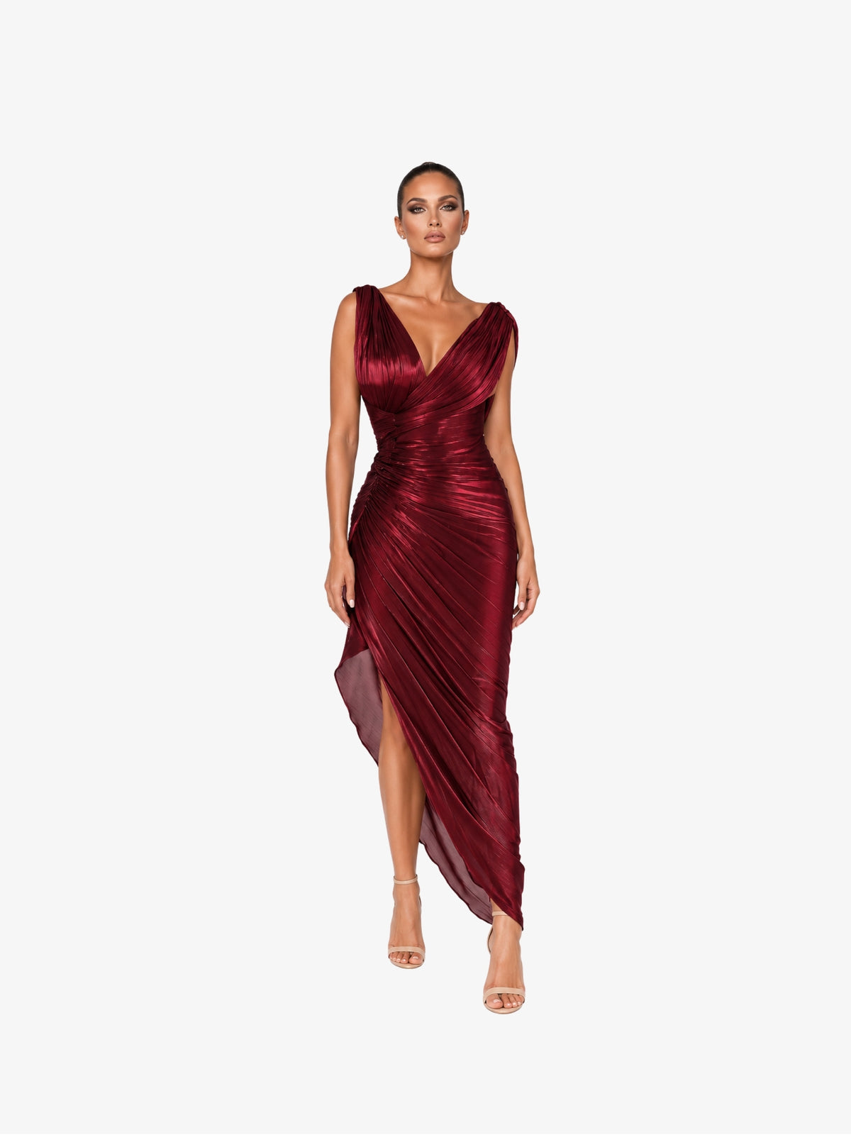 Rochie Midi “Calypso”, Burgundy