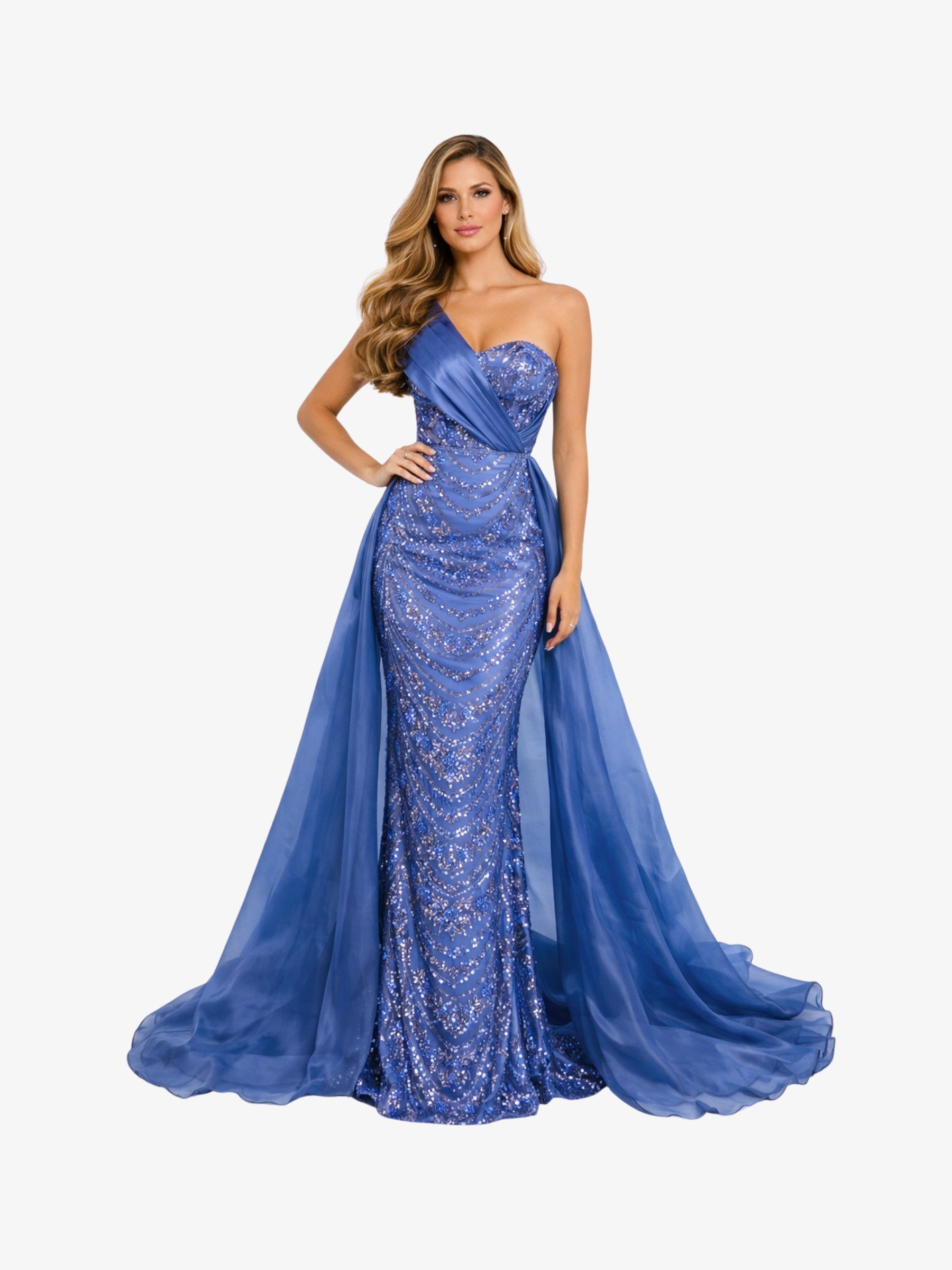 Rochie Lunga "Valentina", Albastru Petrol