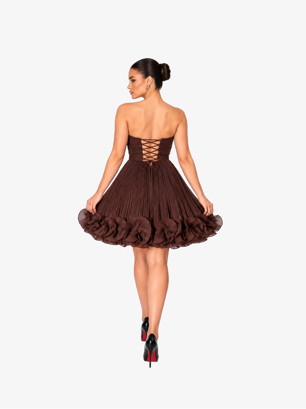 Rochie Scurta “Thalia”, Ciocolatiu
