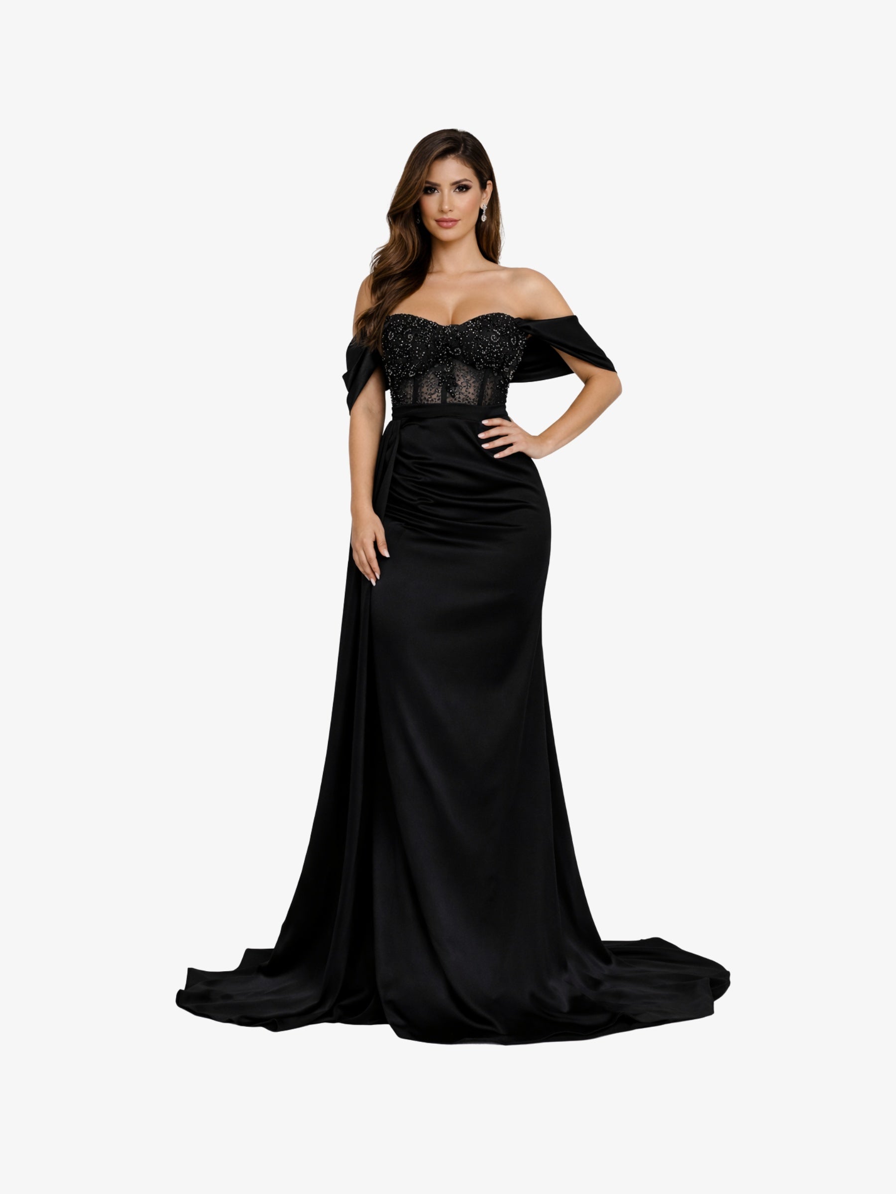 Rochie Lunga "Melody", Neagra