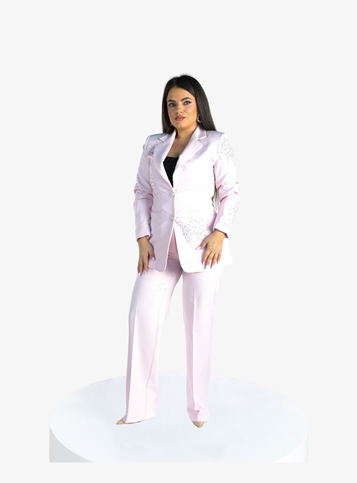 Costum Elegant “Rosalie”, Roz Pudrat
