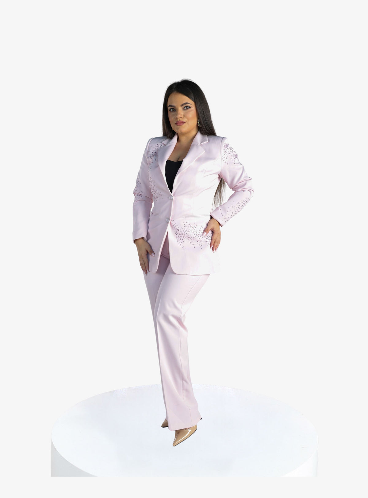 Costum Elegant “Rosalie”, Roz Pudrat