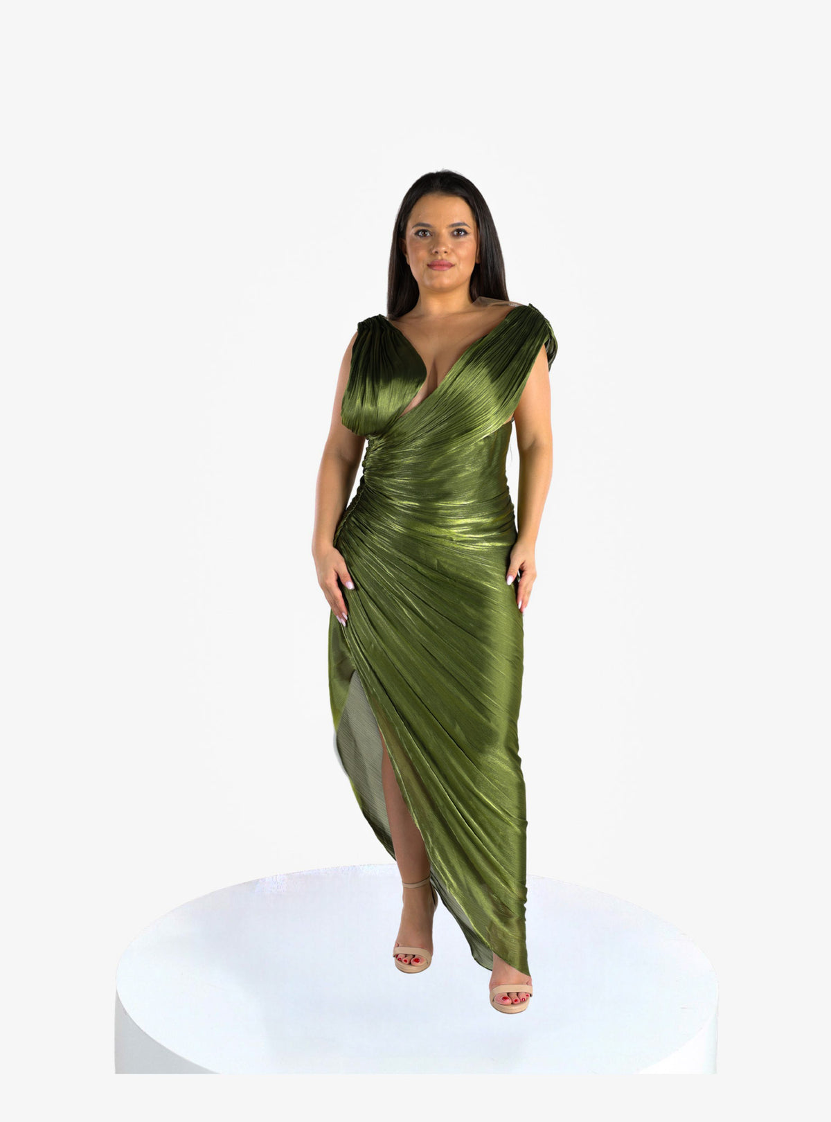 Rochie Midi, “Calypso”, Verde