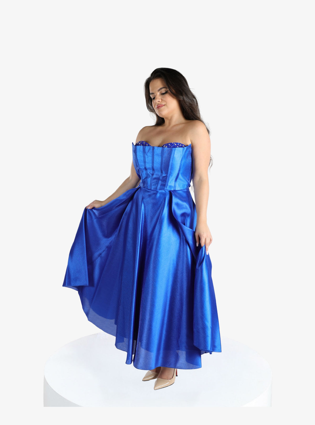 Rochie Midi “Viviana”, Albastru Regal