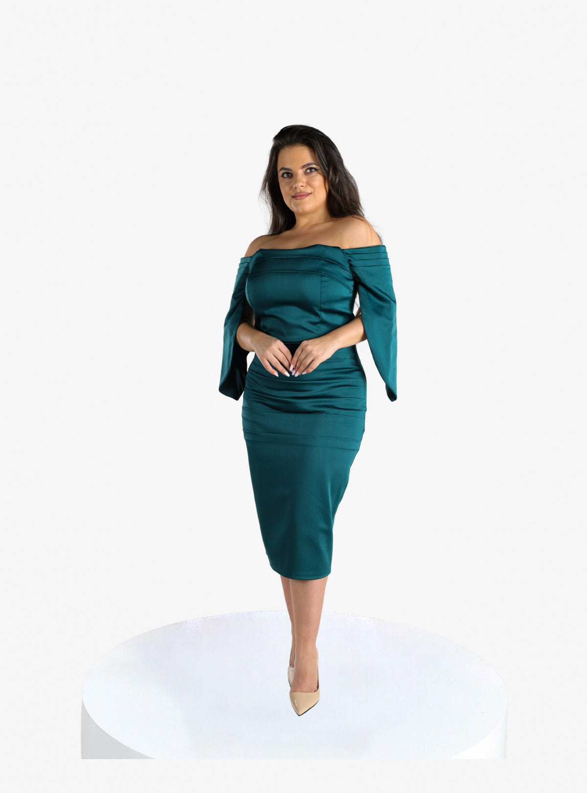 Rochie Midi “Vellamo”, Verde