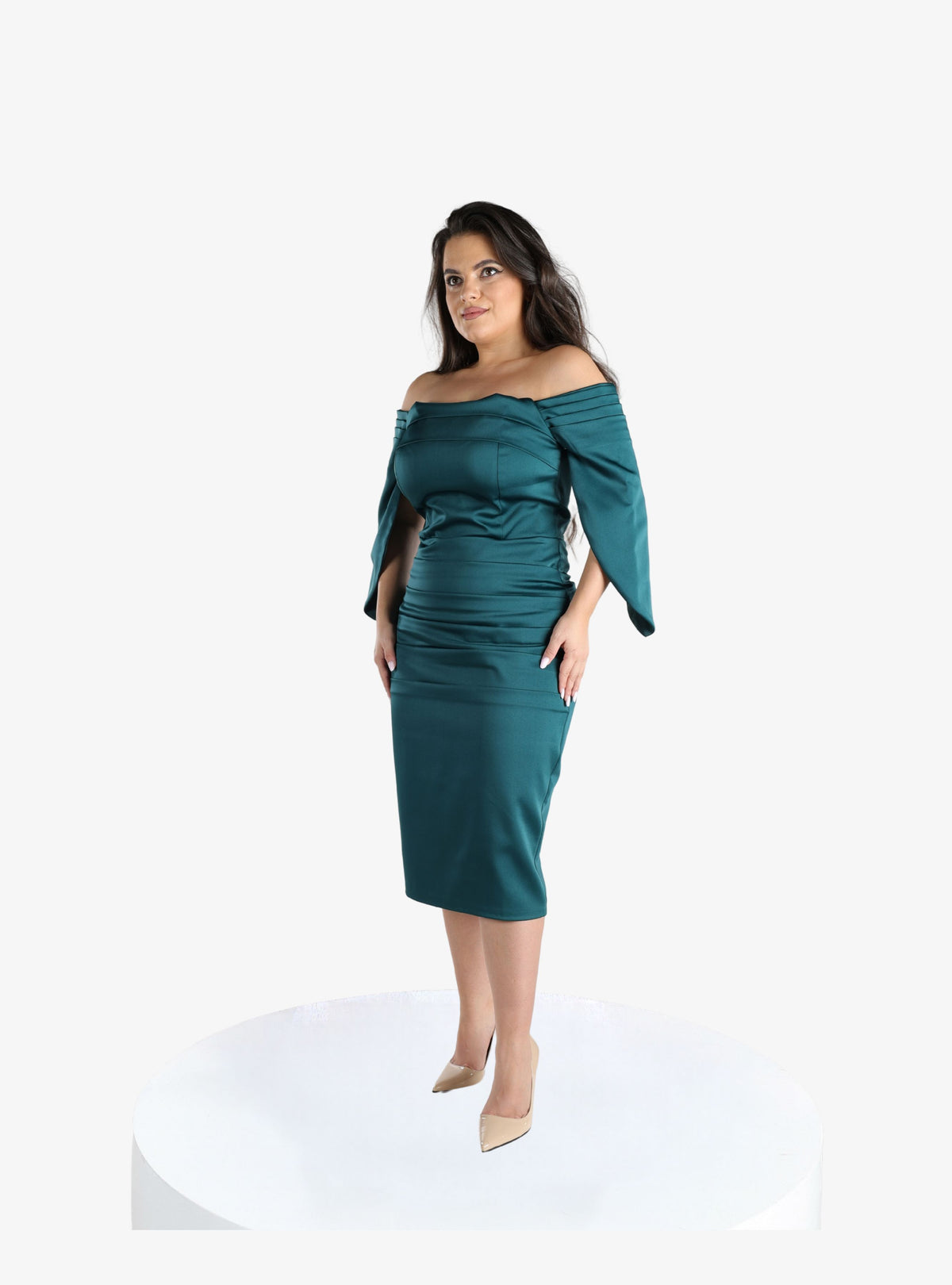 Rochie Midi “Vellamo”, Verde
