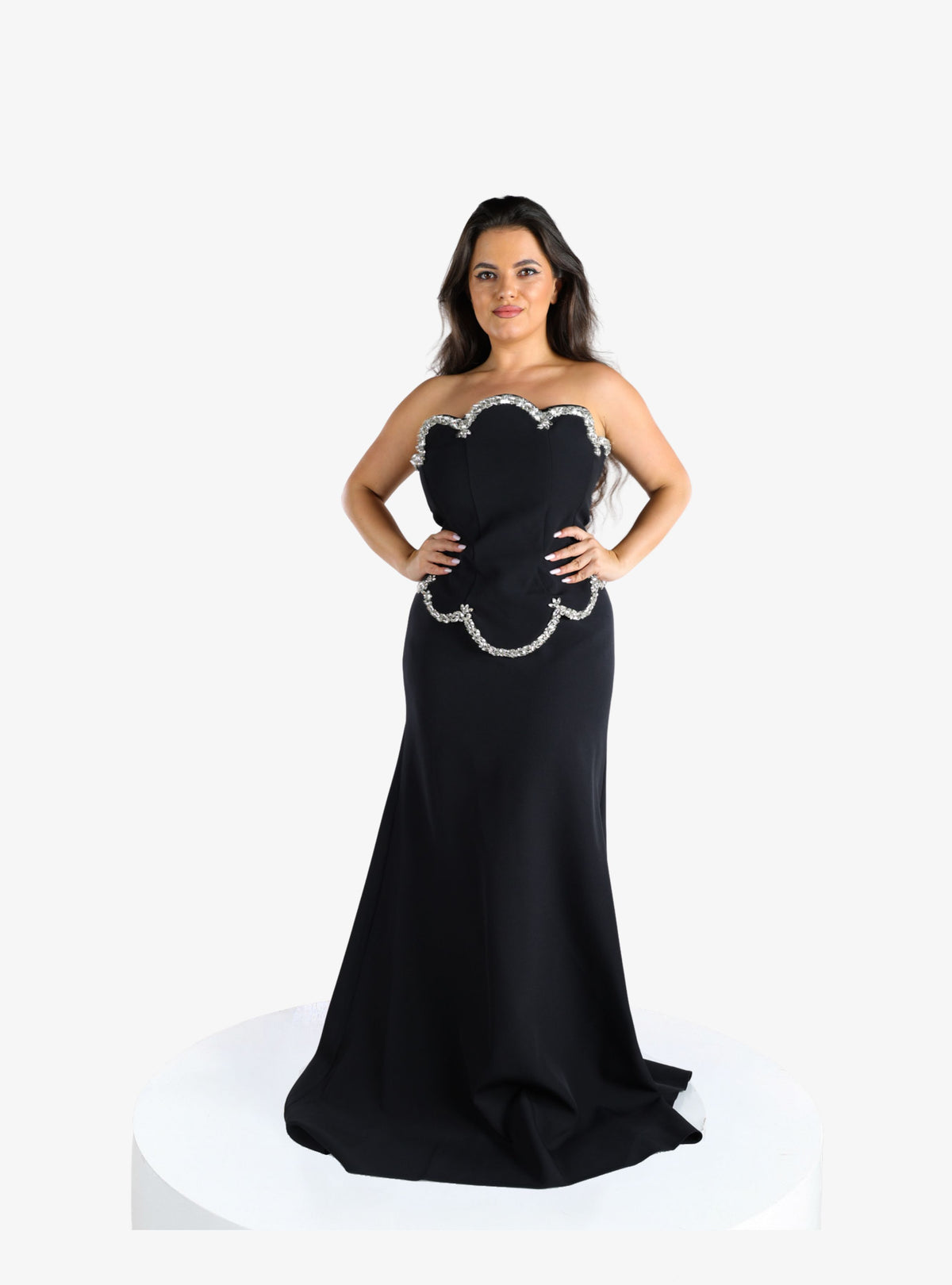 Rochie Eleganta cu Pietre “Deniz”, Negru