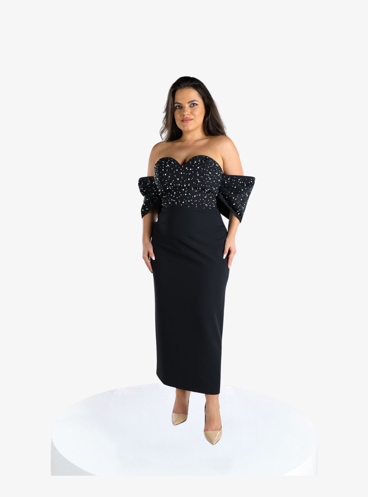 Rochie Midi “Jasmine” Negru