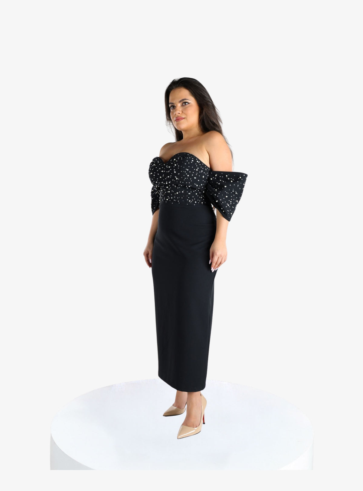 Rochie Midi “Jasmine” Negru