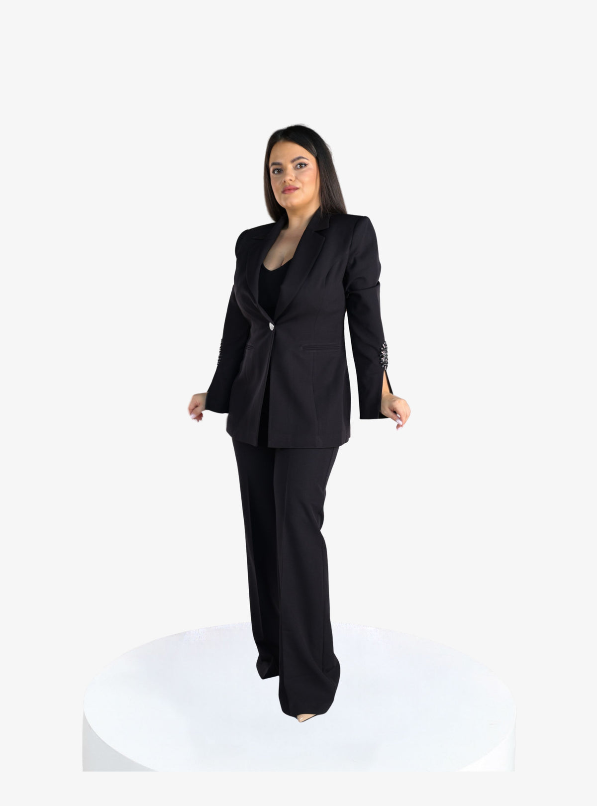 Costum Elegant “Scarlet”, Negru