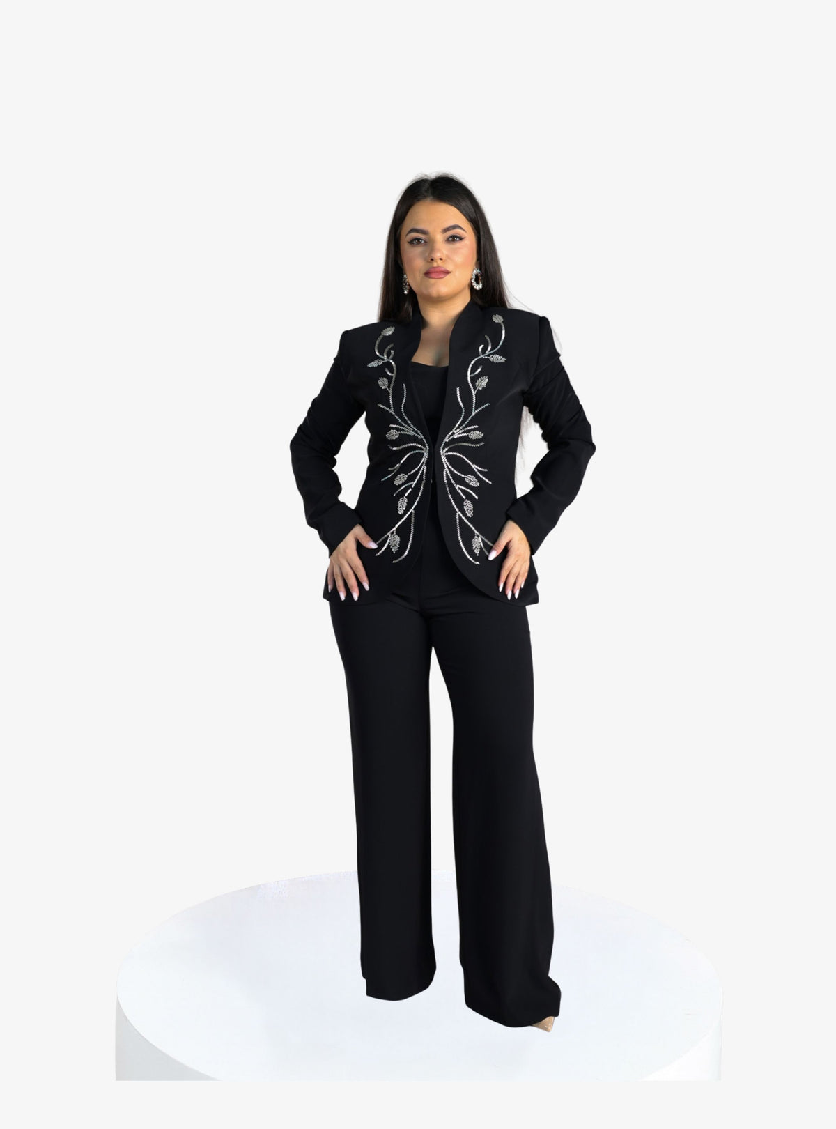 Costum Elegant “Jimena” din 3 Piese, Negru