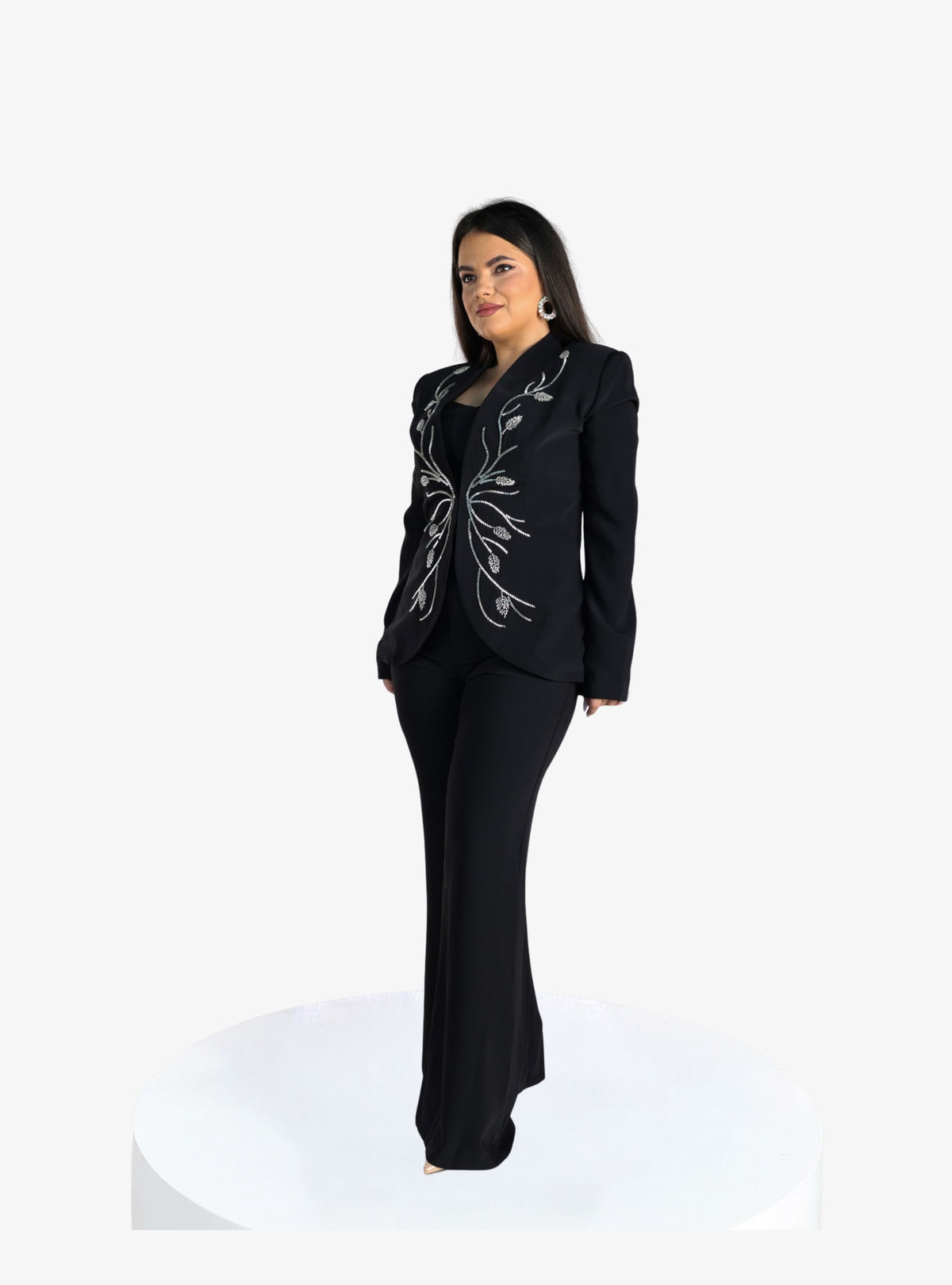 Costum Elegant “Jimena” din 3 Piese, Negru