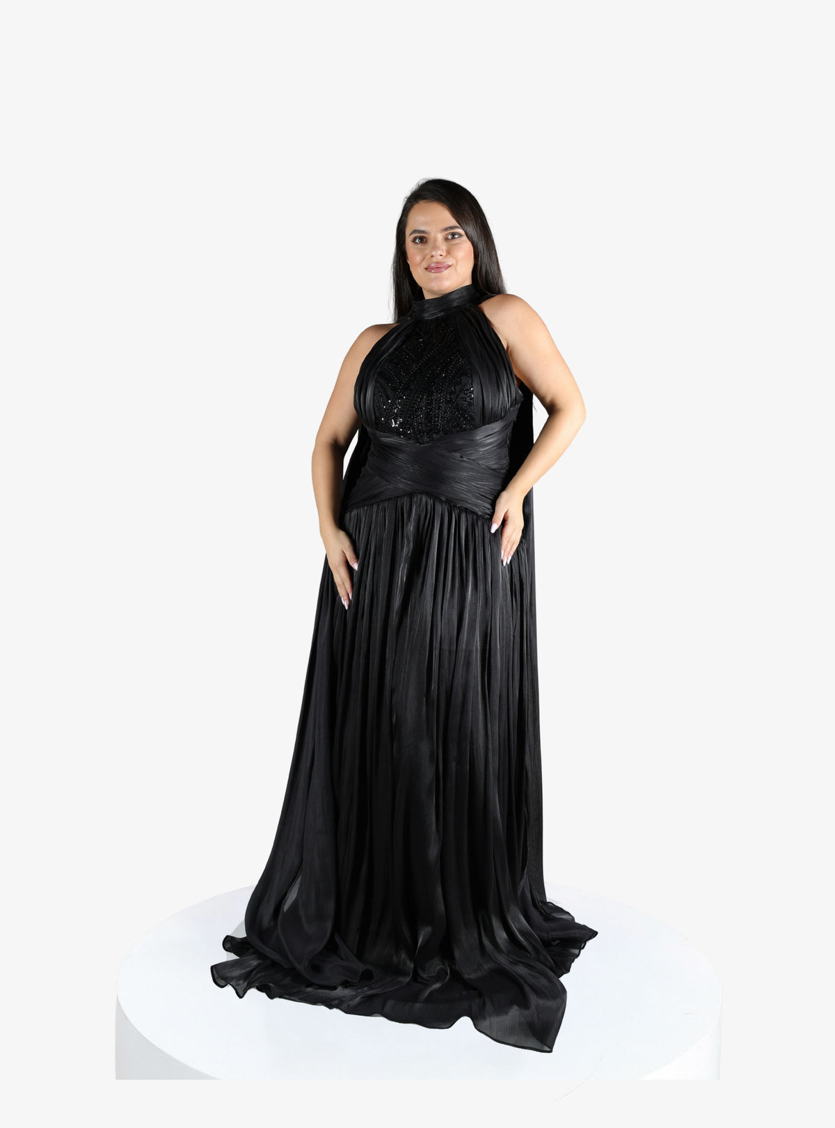 Rochie Lunga “Agatha”, Negru