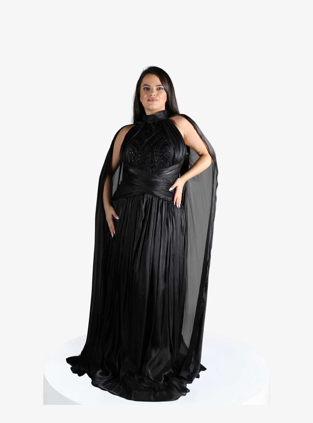 Rochie Lunga “Agatha”, Negru