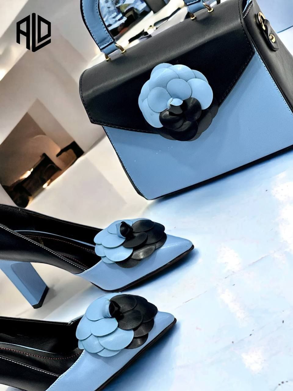 Set Pantofi si Geanta "Andia", Albastru