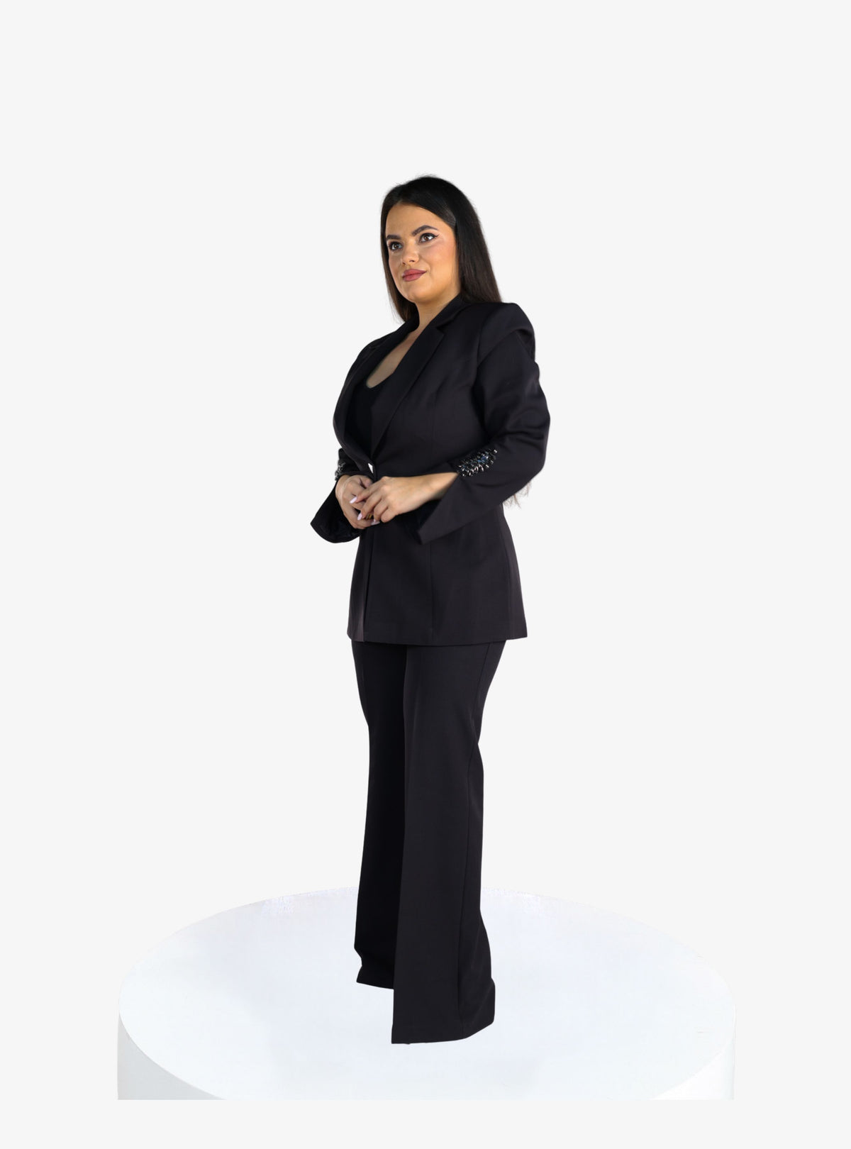 Costum Elegant “Scarlet”, Negru