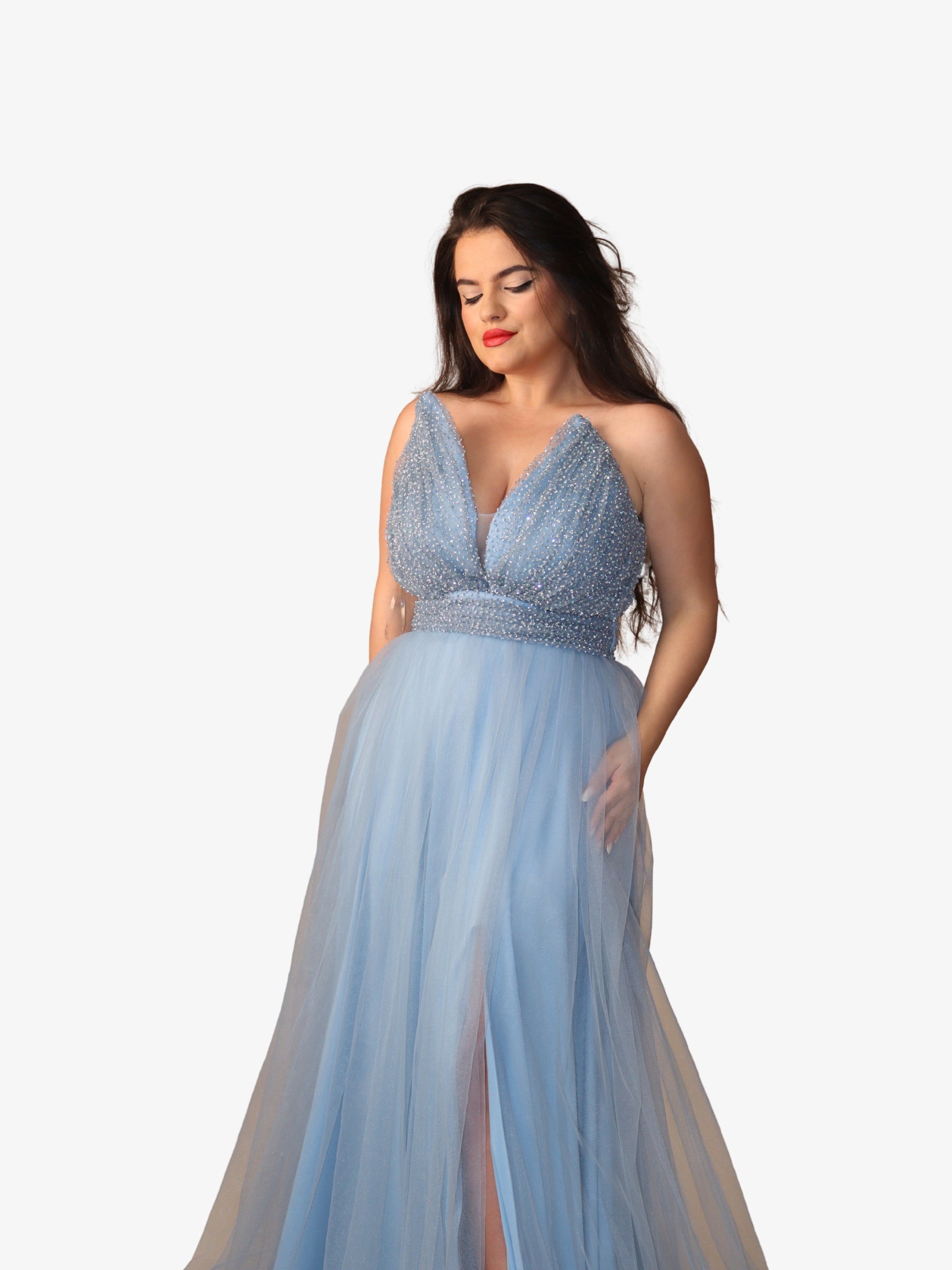 Rochie Lunga “Luisa”, Albastru
