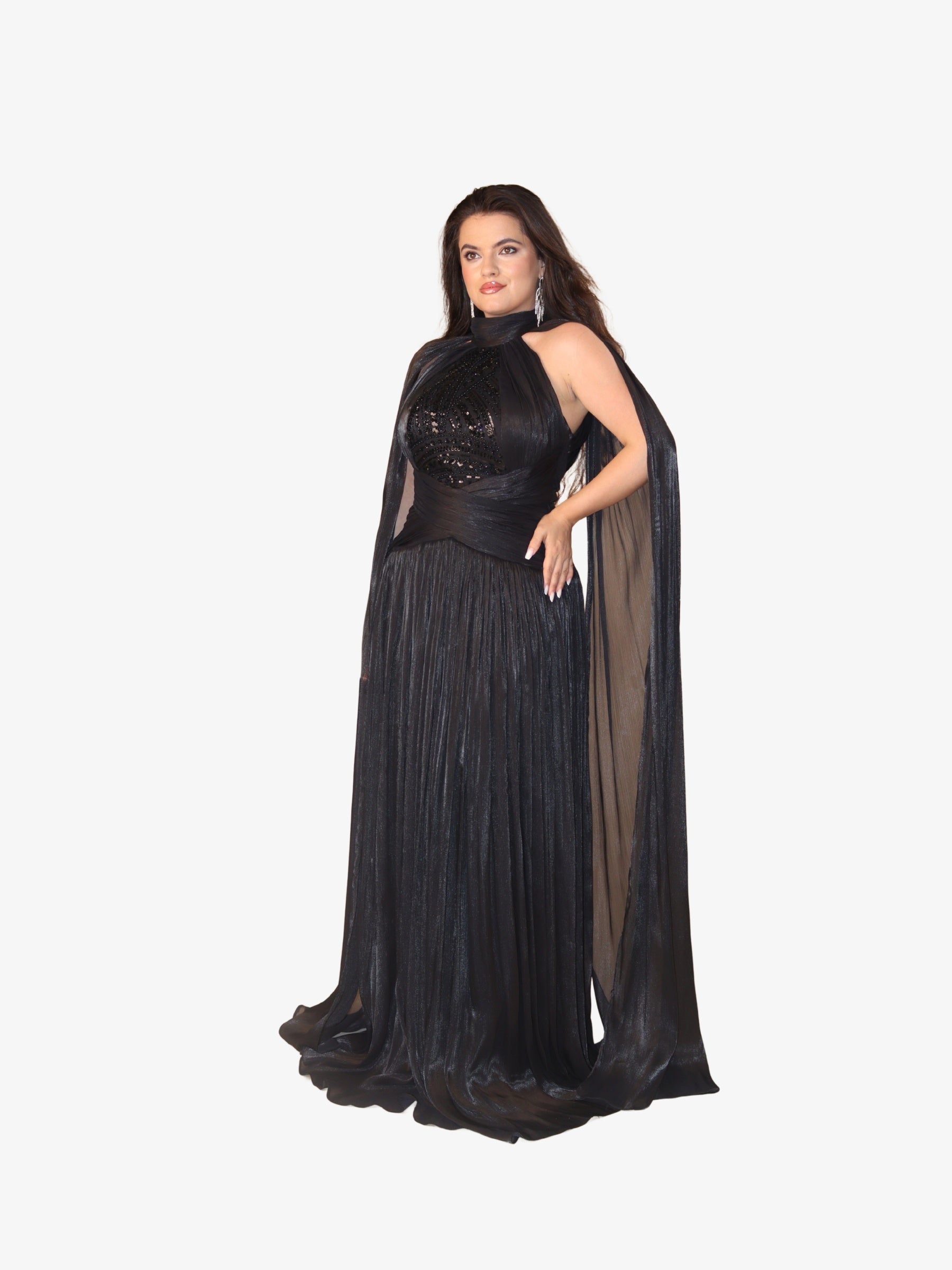 Rochie Lunga “Agatha”, Negru