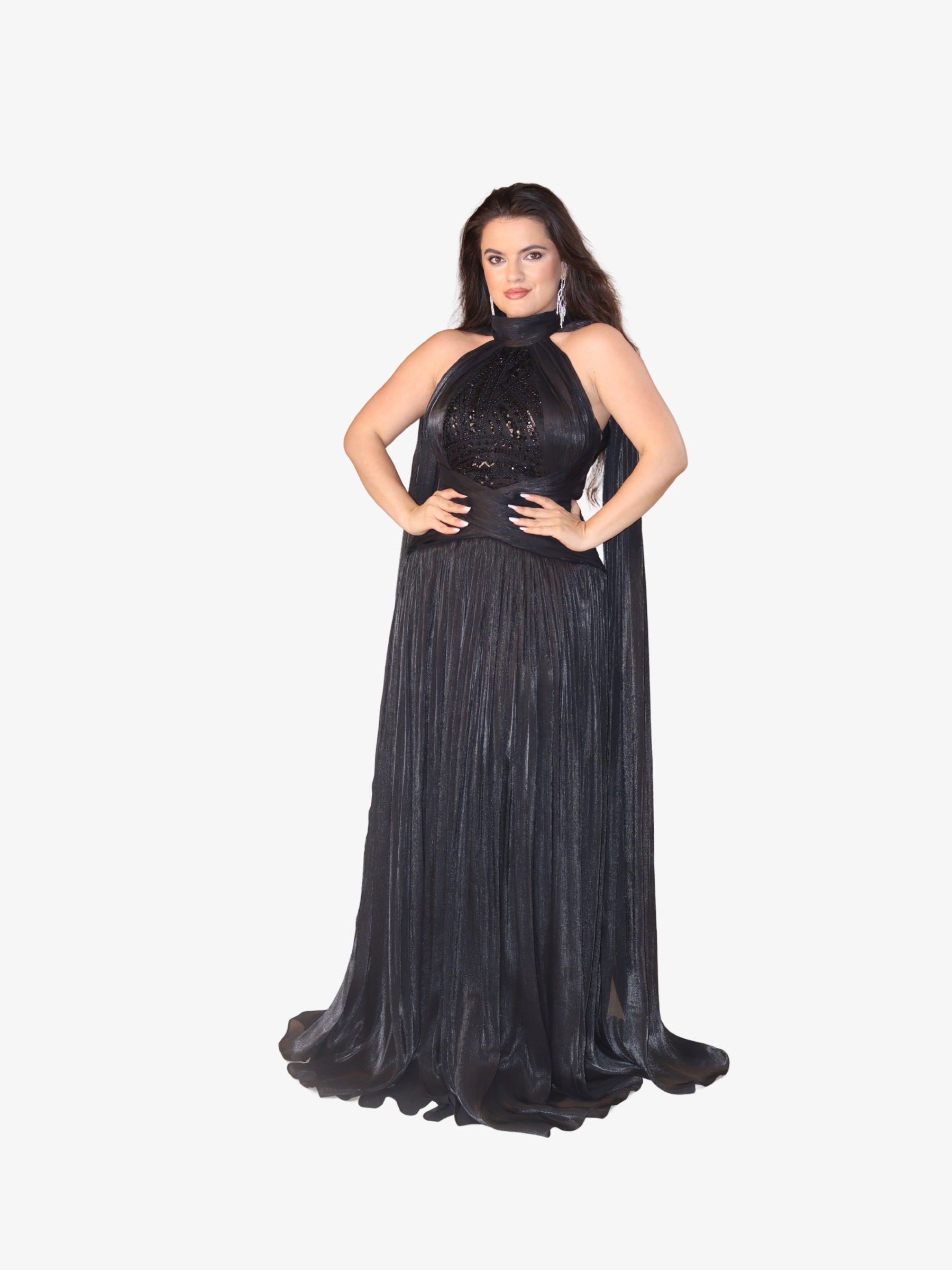 Rochie Lunga “Agatha”, Negru