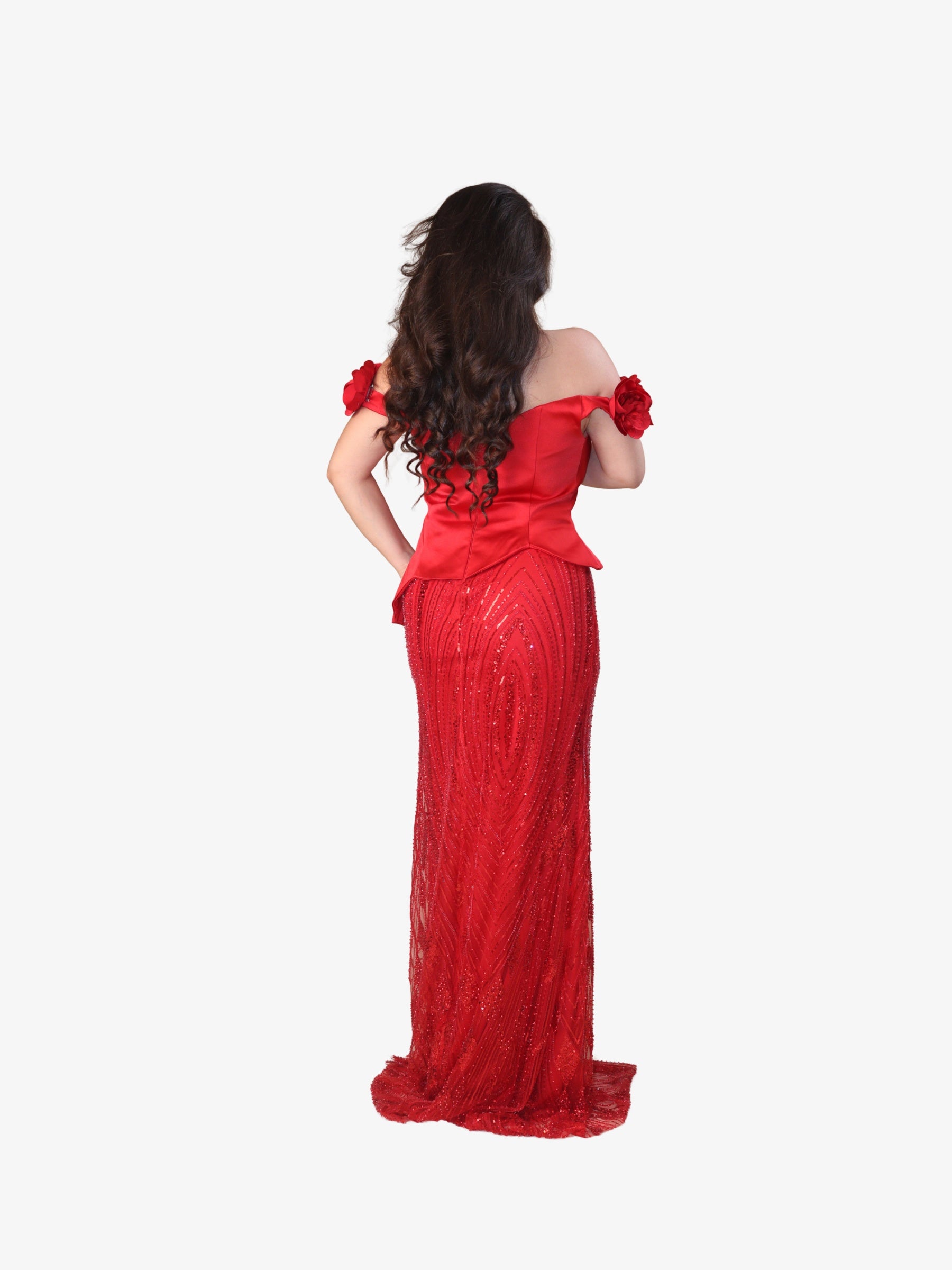 Rochie tip Compleu Elegant “Margot”, Rosu