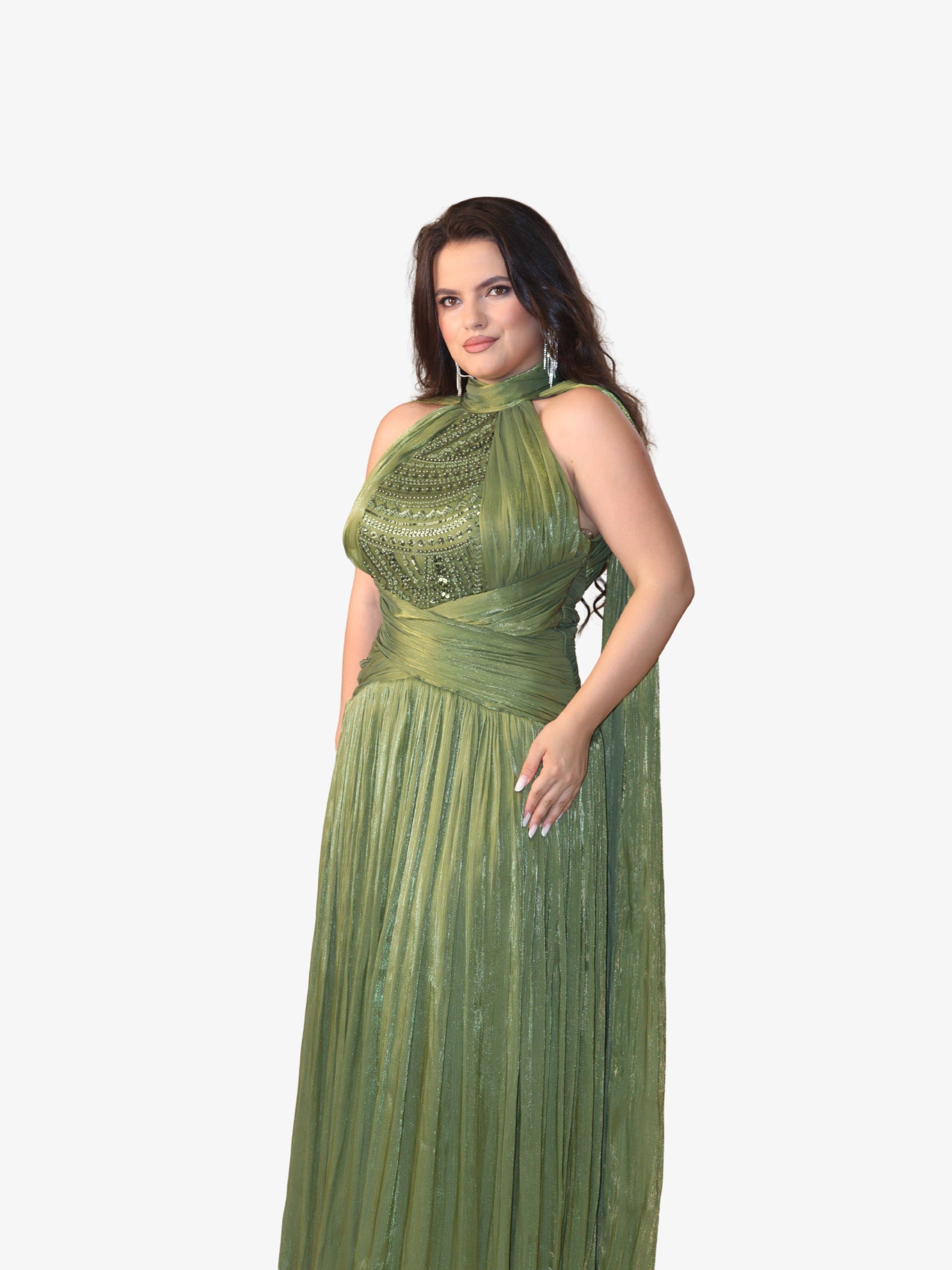 Rochie Lunga “Agatha”, Verde