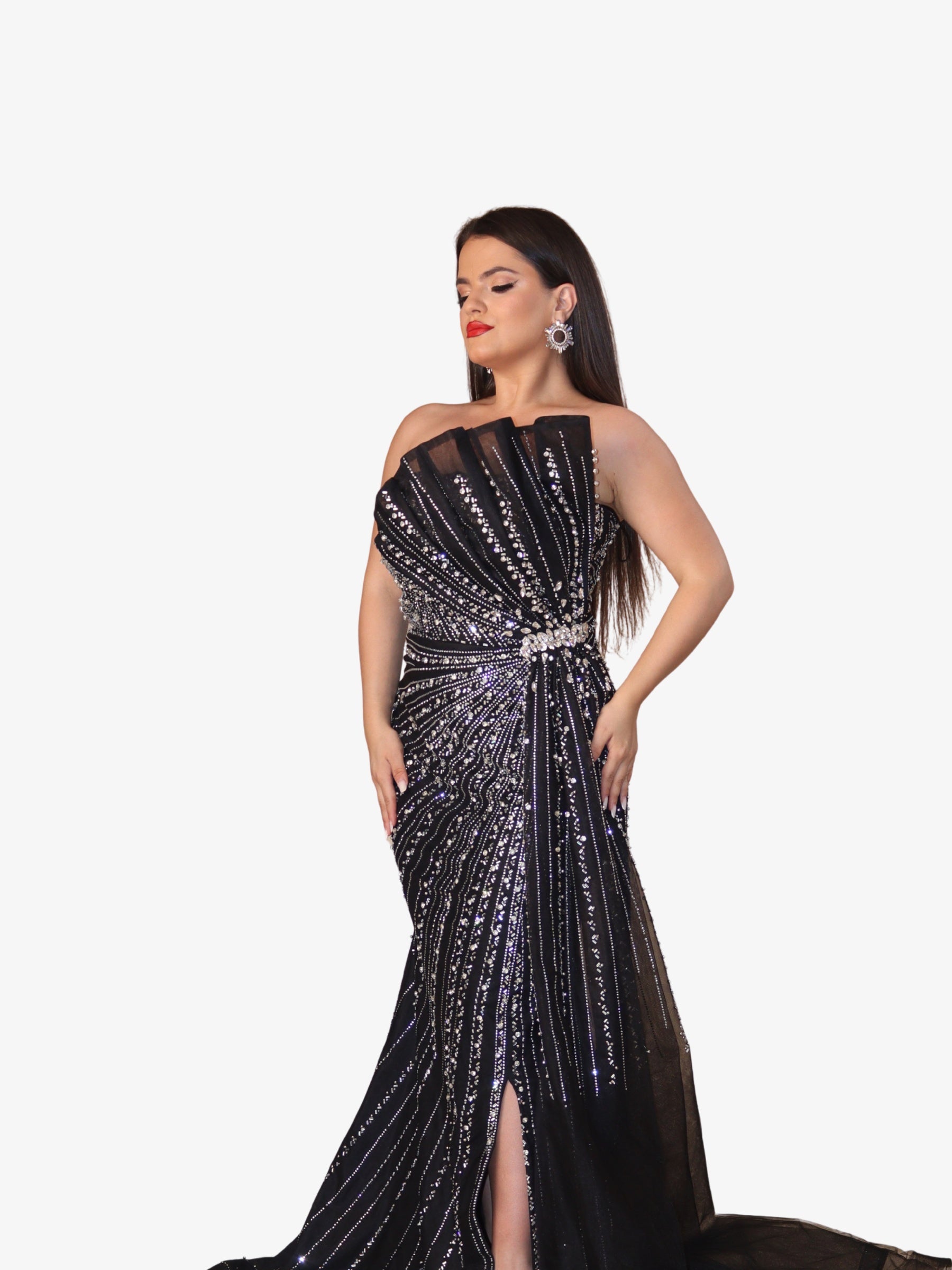 Rochie Lunga "Velorya Luxury", Negru